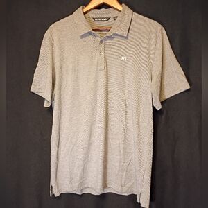 Travis Mathew Golf Polo Shirt Men's XL Heather Gray Performance Short Sleeve